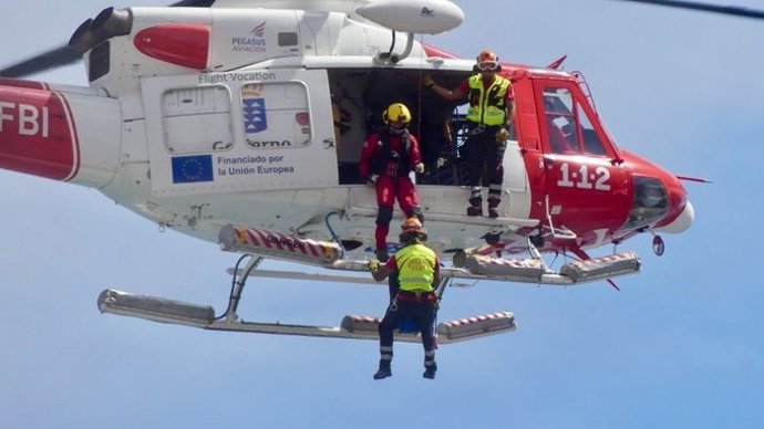 Actuación del Helicóptero del Grupo de Emergencias y Salvamento (GES)