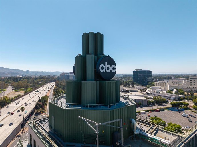 July 31, 2026, Burbank, California, United States: BURBANK, CALIFORNIA - JULY 31: An exterior view of the ABC building on the Walt Disney Studios lot is seen on July 31, 2026 in Burbank, California. ABC, owned by The Walt Disney Company, operates televisi