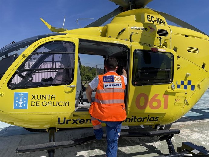 Archivo - Helicóptero medicalizado del 061