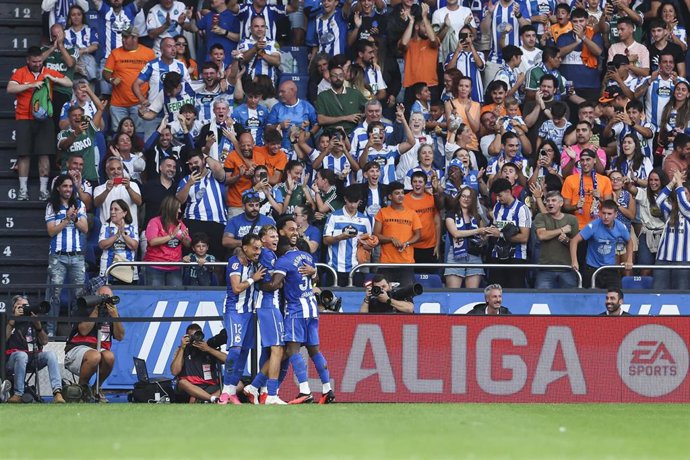 Pierre-Emerick Aubameyang anota en el Deportivo-Elche