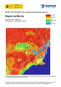 Nivel de riesgo de incendio forestal