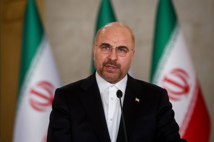Archivo - El jefe del equipo negociador de Irán y presidente del Parlamento, Mohamed Baqer Qalibaf.