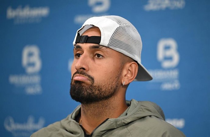 Archivo - El tenista australiano Nick Kyrgios, en una rueda de prensa.
