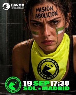 PACMA llama a la ciudadanía a manifestarse el 19 de septiembre en Madrid por el fin de la tauromaquia.