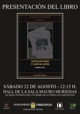 Cartel de presentación del libro 'Aquellos bares y cafés de antes. Torrelavega'