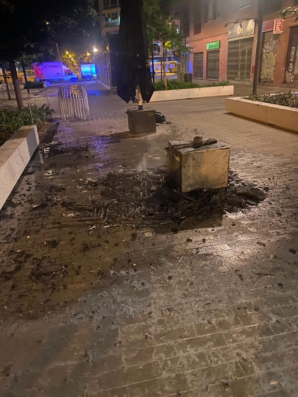 Incendio en el barrio del Clot de Barcelona