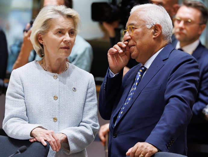 Archivo - June 18, 2026, Brussels, Belgium: European Commission President Ursula von der Leyen and European Council President Antonio Costa pictured during a European Council Summit, Thursday 18 June 2026, at the Council of the European Union, in Brussels