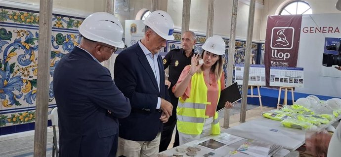Valderrama en un momento de la visita
