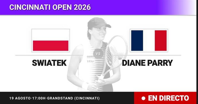Iga Swiatek - Diane Parry: resumen y estadísticas del partido de Octavos de final de Cincinnati Open