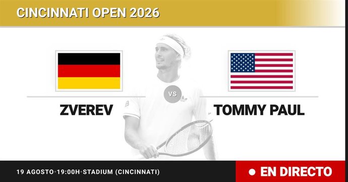 Alexander Zverev - Tommy Paul: resumen y estadísticas del partido de Octavos de final de Cincinnati Open