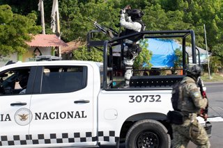 Archivo - Agentes de la Guardia Nacional de México, en Apatzingán, estado de Michoacán. 