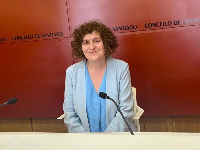 Archivo - La alcaldesa de Santiago, Goretti Sanmartín, en rueda de prensa, a 5 de junio de 2026.