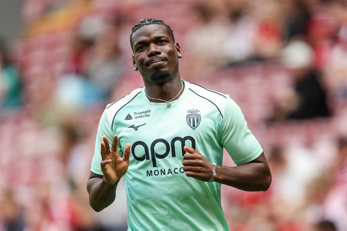 August 9, 2026, Liverpool, Merseyside, England: 9th August 2026; Anfield, Liverpool, Merseyside, England; Friendly Football,  Liverpool versus Monaco; Paul Pogba of AS Monaco waves to the fans