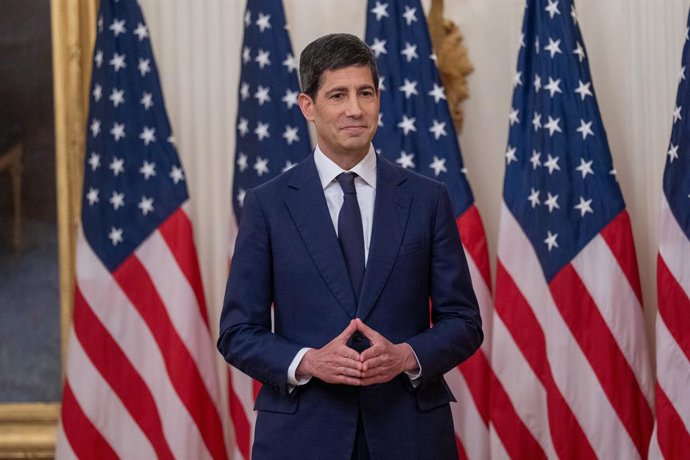 Archivo - Arquivo - 22 de maio de 2026, Washington, D.C., Estados Unidos: O presidente DONALD TRUMP presidiu a cerimônia de posse do novo presidente do Federal Reserve, Kevin Warsh, na Sala Leste da Casa Branca, em 22 de maio de 2026.,Imagem: 1104223430, 
