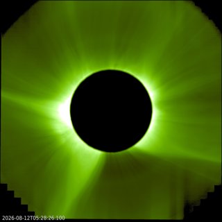 Imagen obtenida por Proba-3 durante el eclipse solar del 12 de agosto de 2026. Créditos: ESA / Proba-3 / ASPIICS.