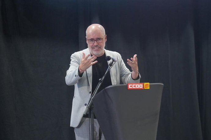 Archivo - El secretario general de CCOO, Unai Sordo, durante la celebración del 50 aniversario de la Asamblea de Barcelona, en el Centro Cívico Cotxeres de Sants, a 9 de julio de 2026, en Barcelona, Catalunya (España).