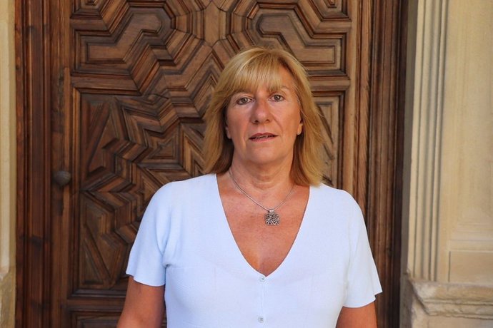 La presidenta de la Federación Estatal de Asociaciones de Gestores Culturales, Ana Velasco, en la Sede  Antonio Machado de la UNIA.