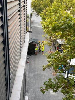 Obras en un bajo de Benicalap