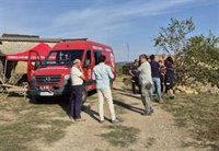 La Diputación de Huesca comparte el alivio de los afectados por el incendio de Riglos (Huesca) tras su regreso a casa