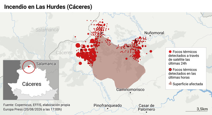 Incendio en Las Hurdes (Cáceres)