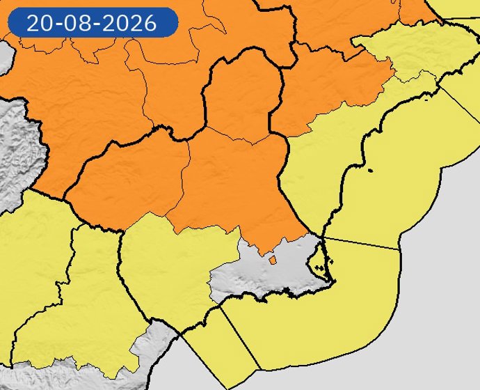 Aemet eleva a naranja el aviso por tormentas en la Vega del Segura