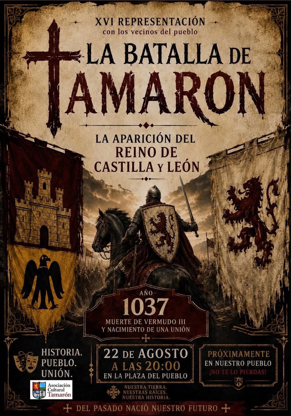 Tamarón (Burgos) reúne este sábado a más de 70 participantes en la XVI Representación de la Batalla de 1037