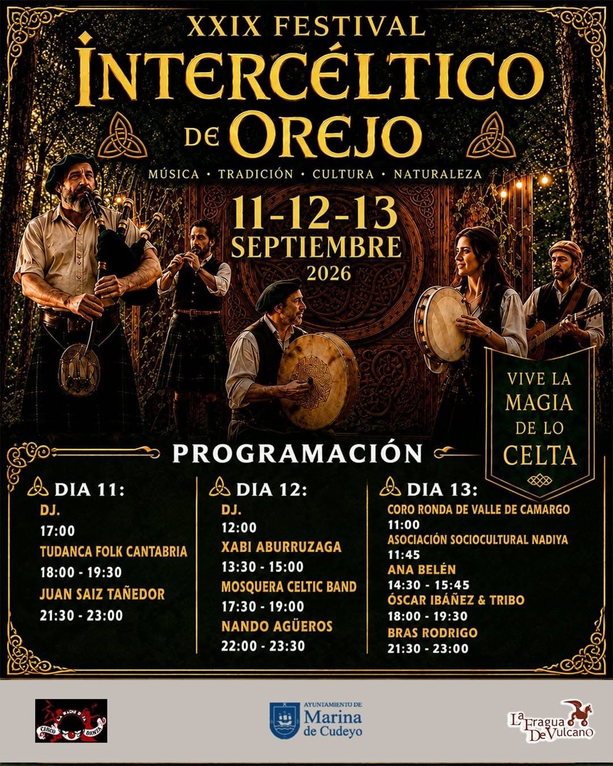 La música celta y tradicional sonará en el Robledal de Orejo del 11 al 13 de septiembre