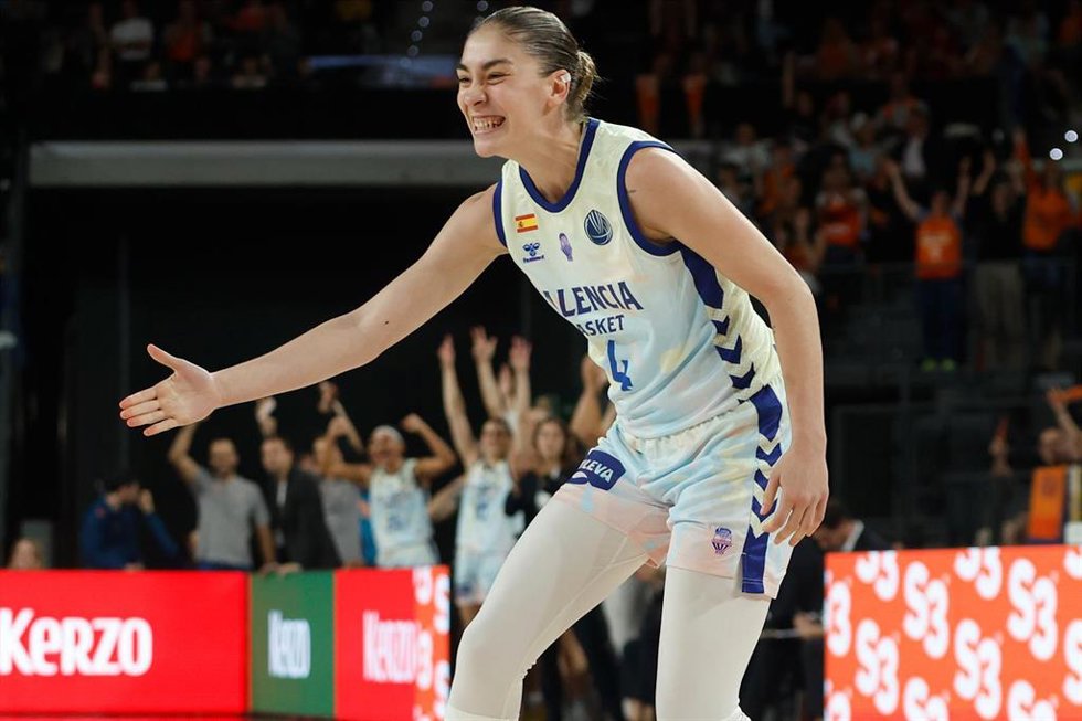 Paula Saravia, durante un partido.