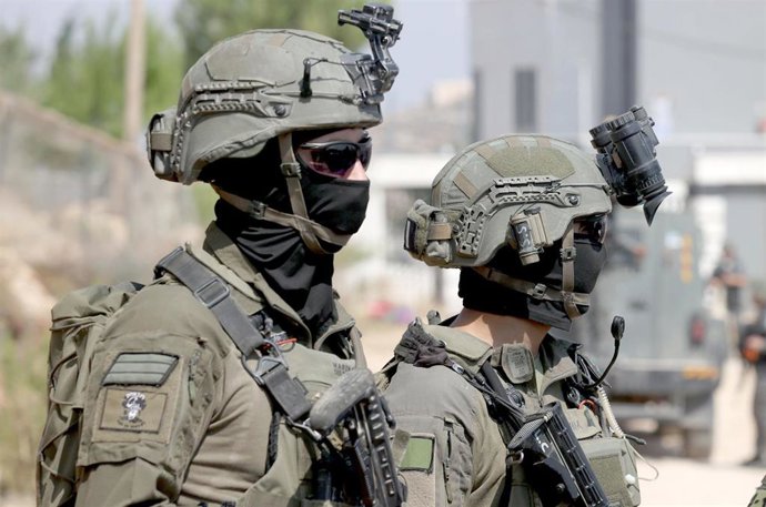 Imagen de archivo de varios militares israelíes en Qusra, Cisjordania.