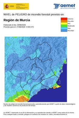 Nivel de riesgo de incendio forestal