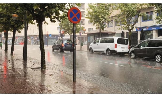 Lluvia en Logroño