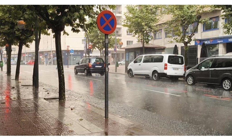 Lluvia en Logroño