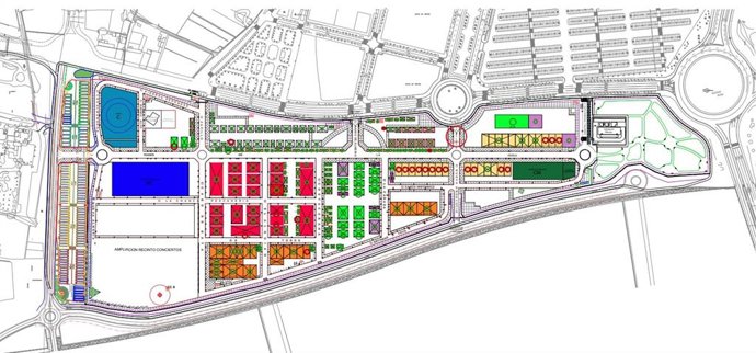 Nuevo plano del recinto ferial de Vega de Acá de la Feria de Almería.