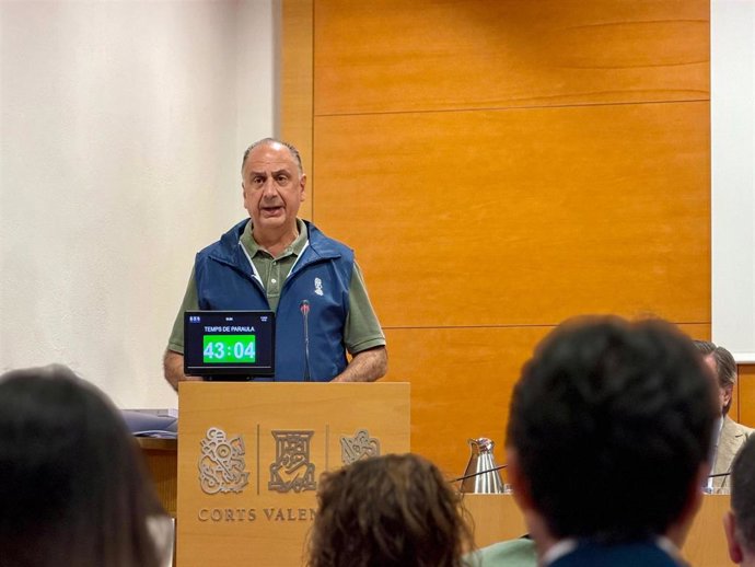 El conseller de Emergencias e Interior, Juan Carlos Valderrama, comparece en la Diputación Permanente de Les Corts