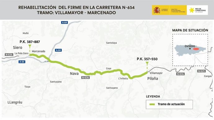 Mapa de la zona de rehabilitación