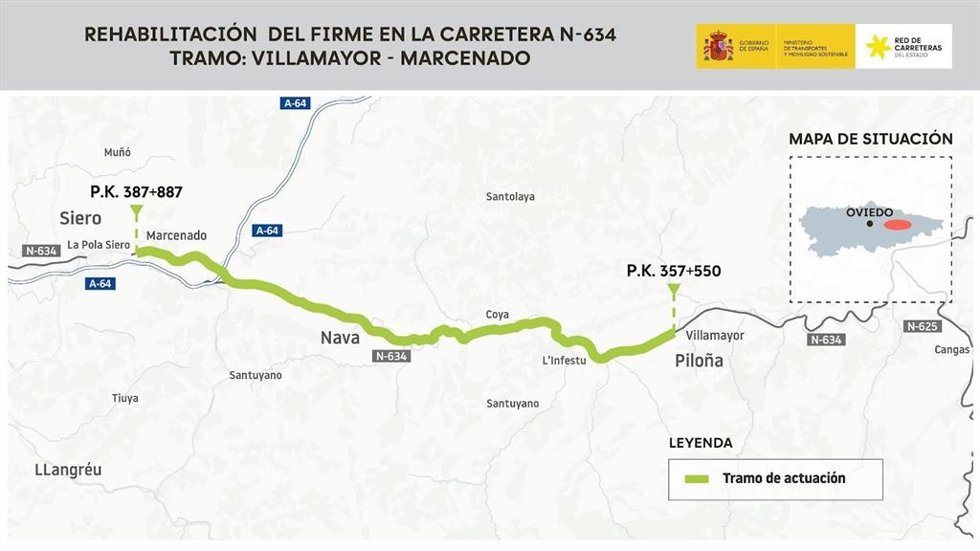 Mapa de la zona de rehabilitación