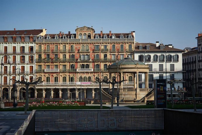 Archivo - Plaza del Castillo de Pamplona.