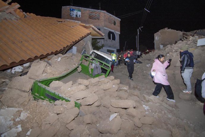 Archivo - Terremoto en la provincia de Chupaca, en Junín (Perú).