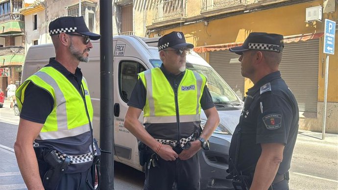 La Policía Local de Lorca detiene a tres personas por su presunta relación con varios robos con violencia