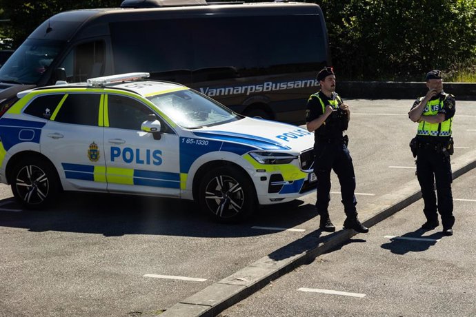 Archivo - Efectivos de la Policía en Malmo, Suecia