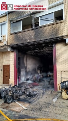Imagen de la bajera afectada por el incendio.