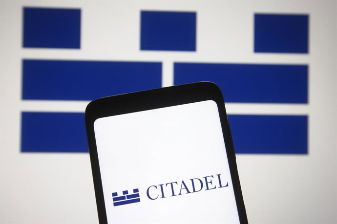 Archivo - Logo de Citadel en la pantalla de un móvil. 