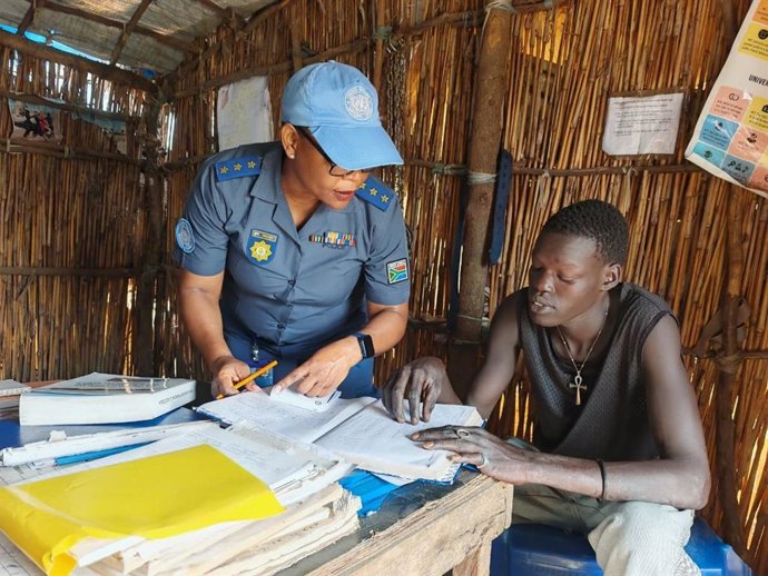 Imagen de archivo de un oficial de la UNMISS en Sudán del Sur