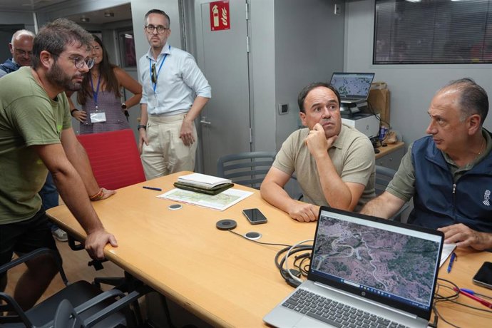 Pérez Llorca en el PMA del incendio de Segorbe