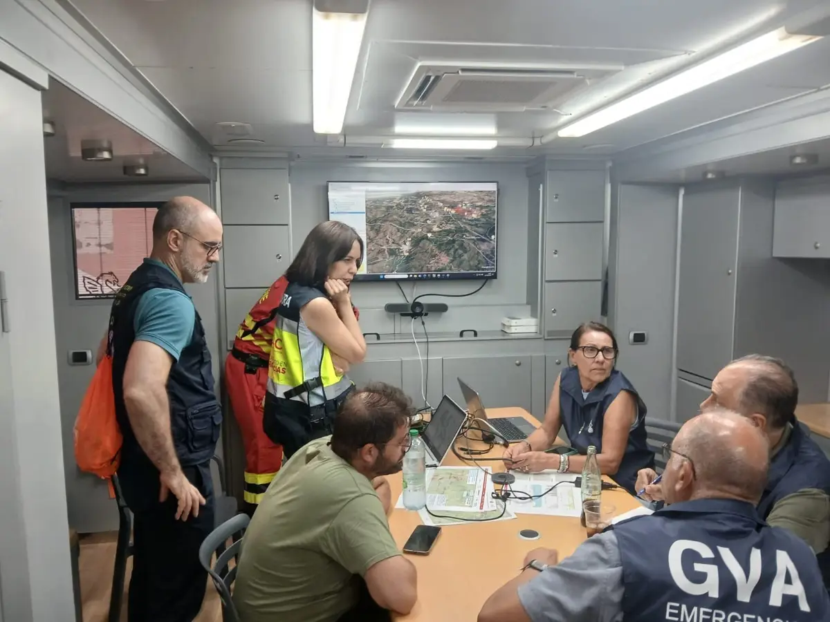 Morant en el PMA del incendio de Segorbe
