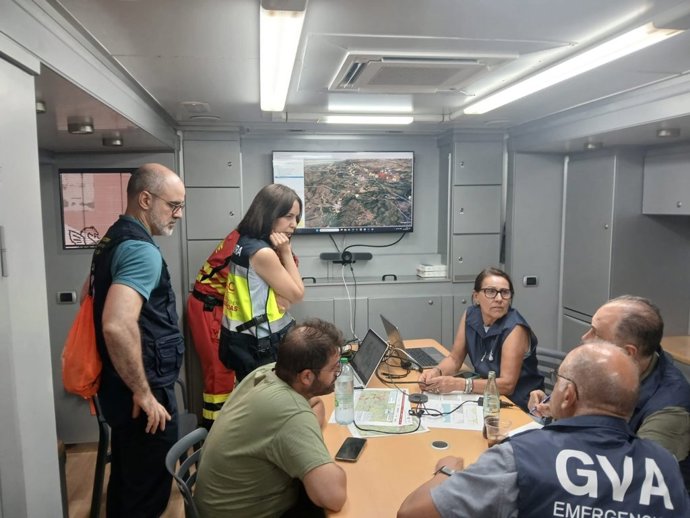 Morant en el PMA del incendio de Segorbe