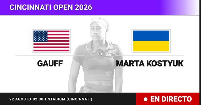 Coco Gauff - Marta Kostyuk: resumen y estadísticas del partido de Cuartos de final de Cincinnati Open