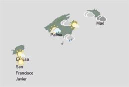 Predicción meteorológica para hoy, sábado 22 de agosto, en Baleares: chubascos localmente fuertes con tormentas