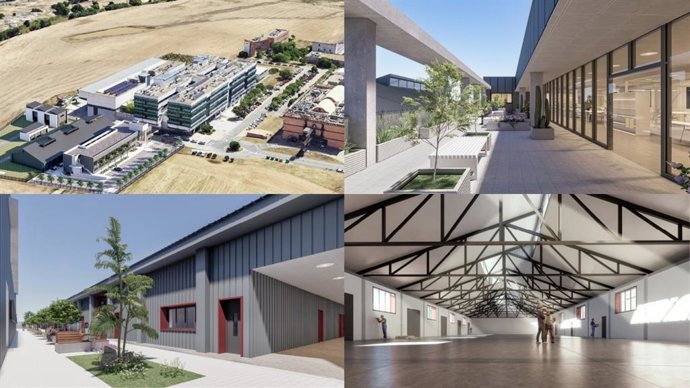 Imágenes virtuales del proyecto que prevé la Fundación Laboral de Andalucía para su sede social en terrenos de la Pablo de Olavide de Sevilla.