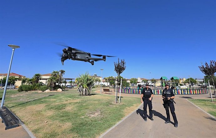 Imagen de la unidad de drones de la Policía Local de Jerez (Cádiz).